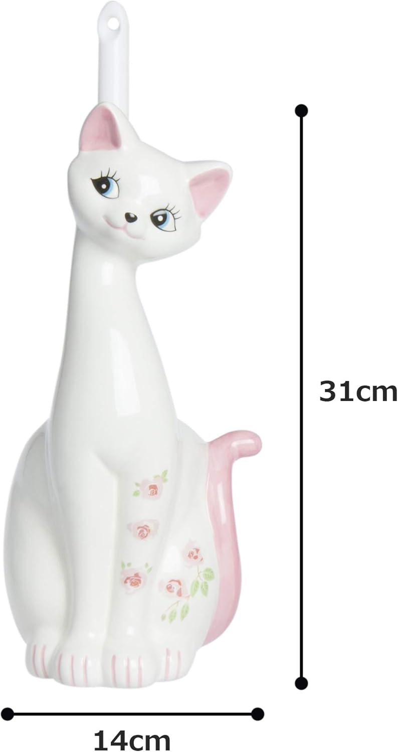 Sunart Cute Cat Toilet Brush Stand with Brush 51 Inches Wide