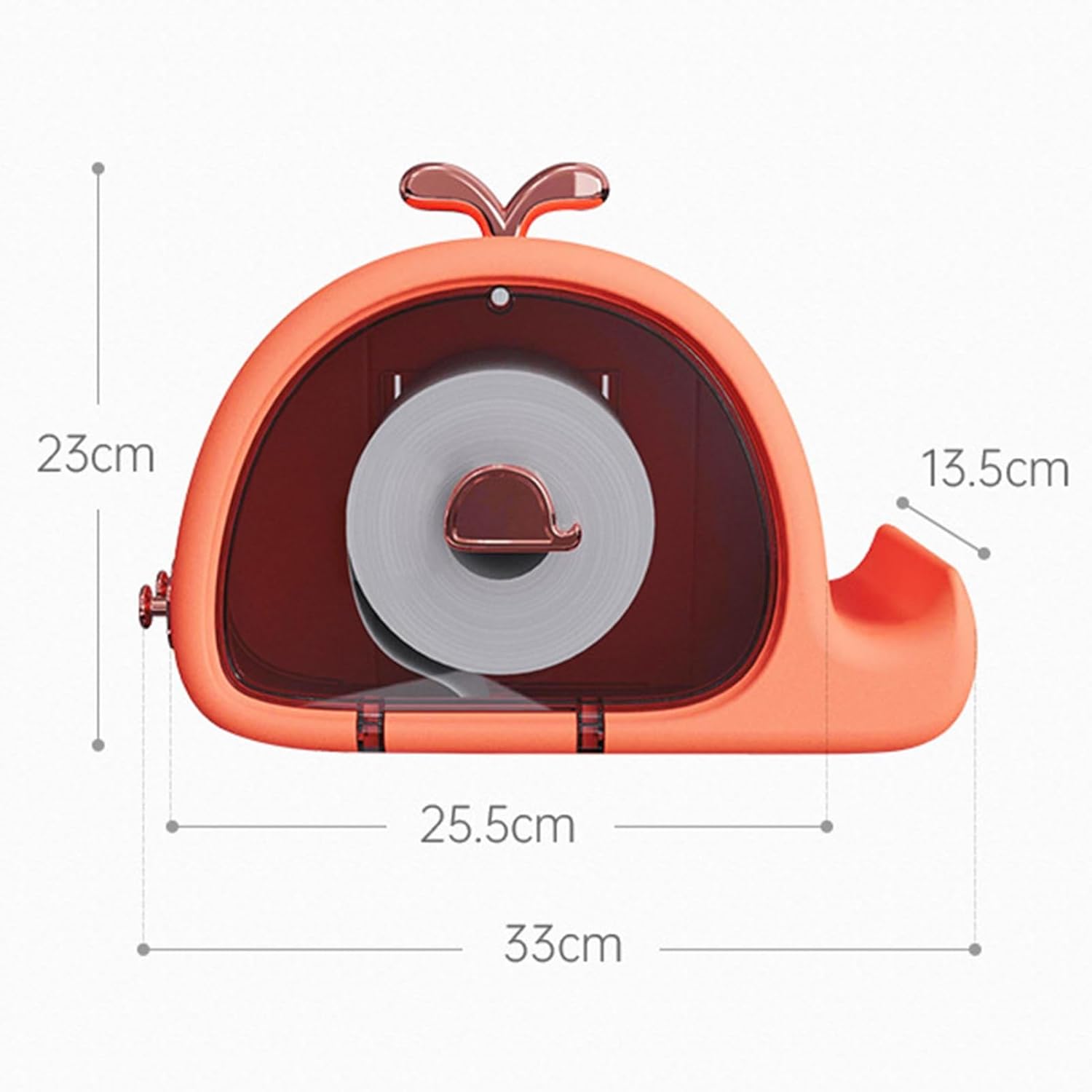 Hesitroad Orange Toilet Paper Holder Storage Box Wall Mounted Organizer