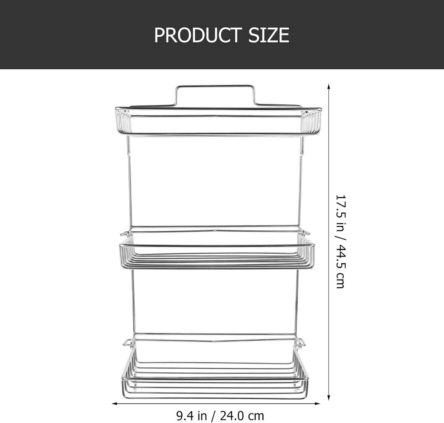 Cabilock Adhesive Wall Shower Rack with Smooth Edges