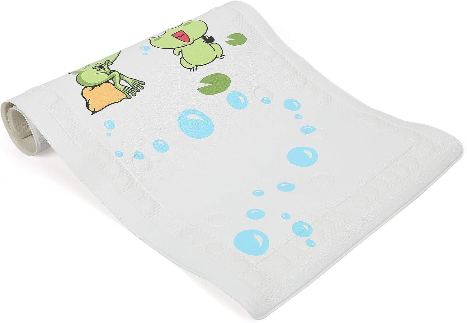ZASCHMOY Baby Bath Mat with Suction Cups and Cartoon Design