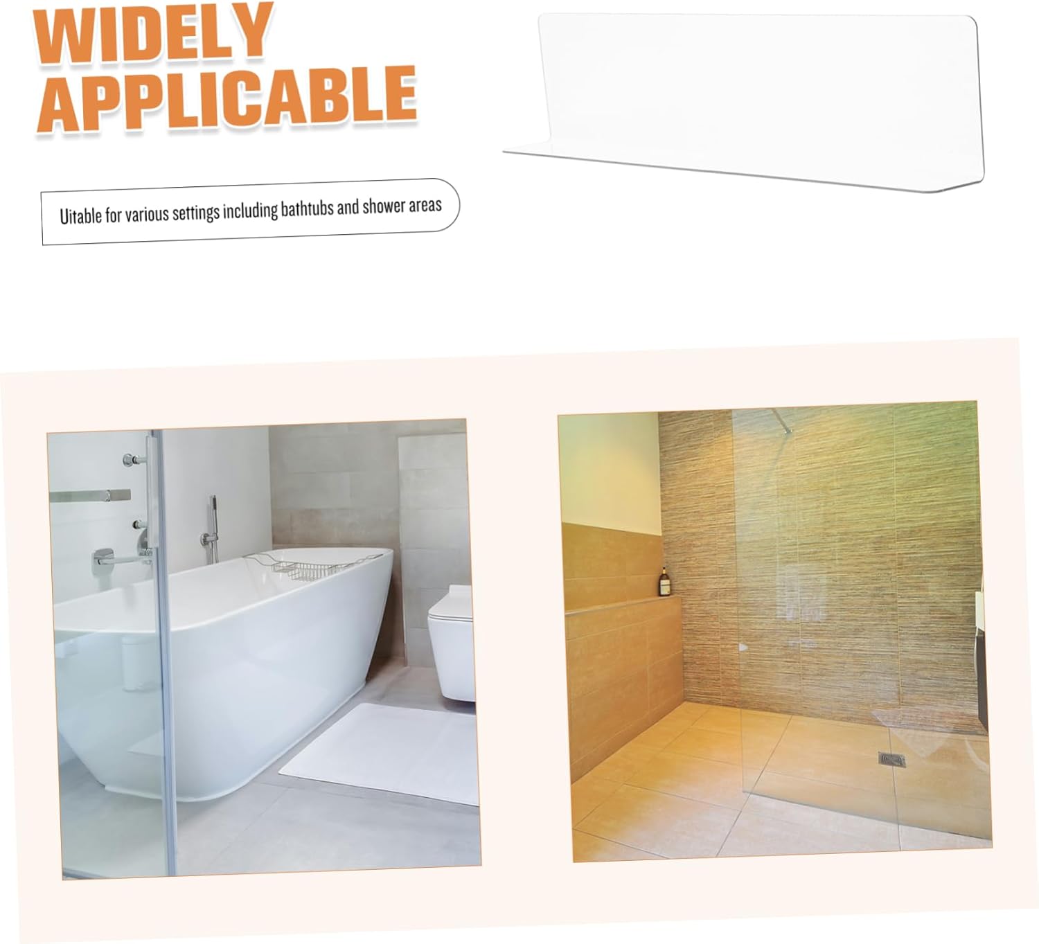 Ciieeo Bathtub Water Guard Anti-Splash Barrier
