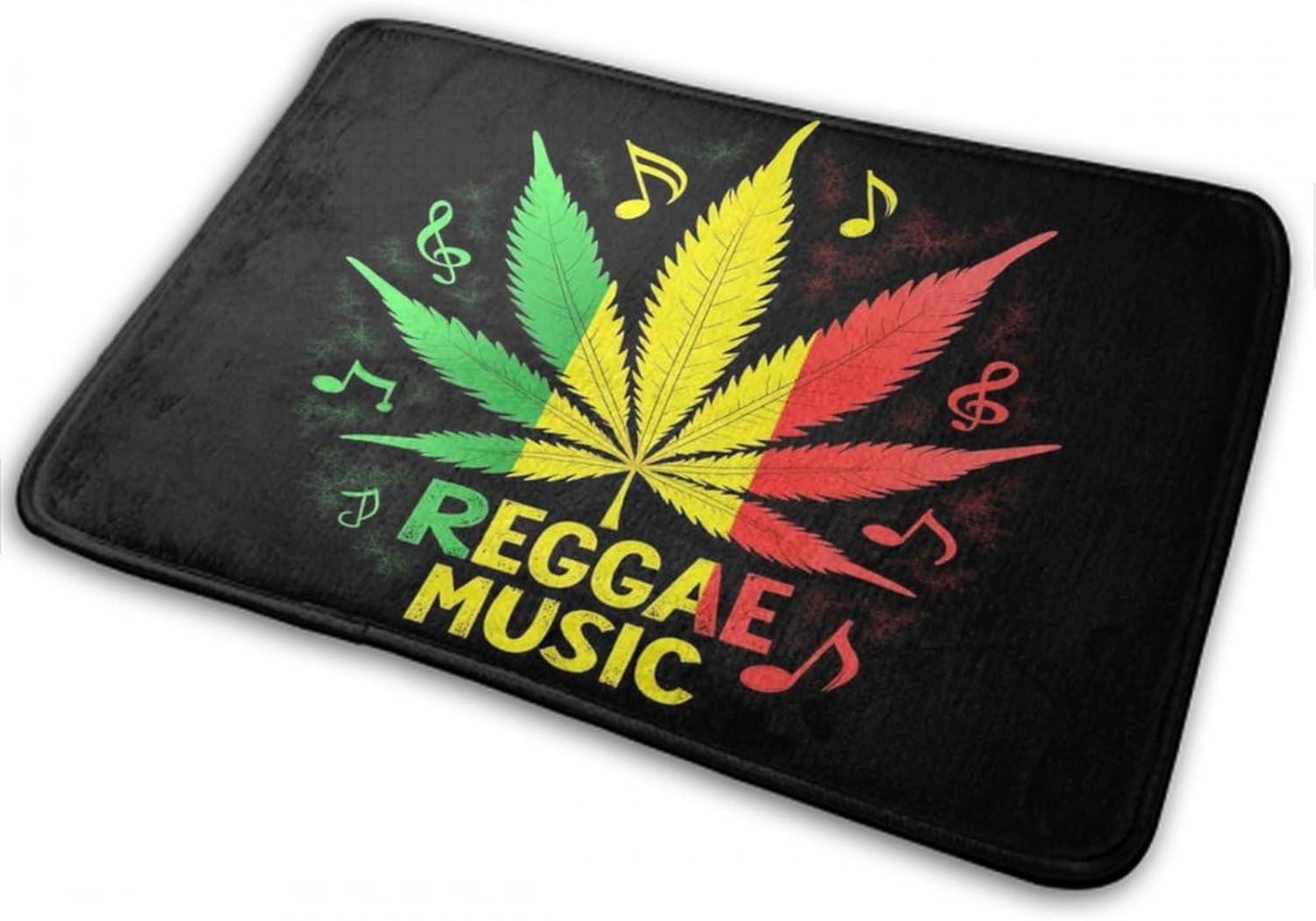 BoomDragon Anti-Slip Washable Bath Mat with Rasta Flag Design