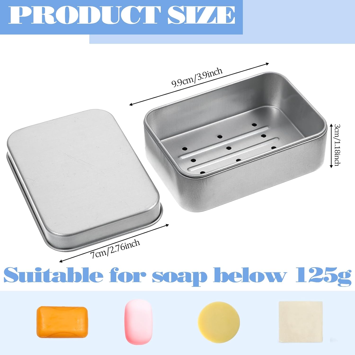 Piriuuo Travel Soap Container with Lid