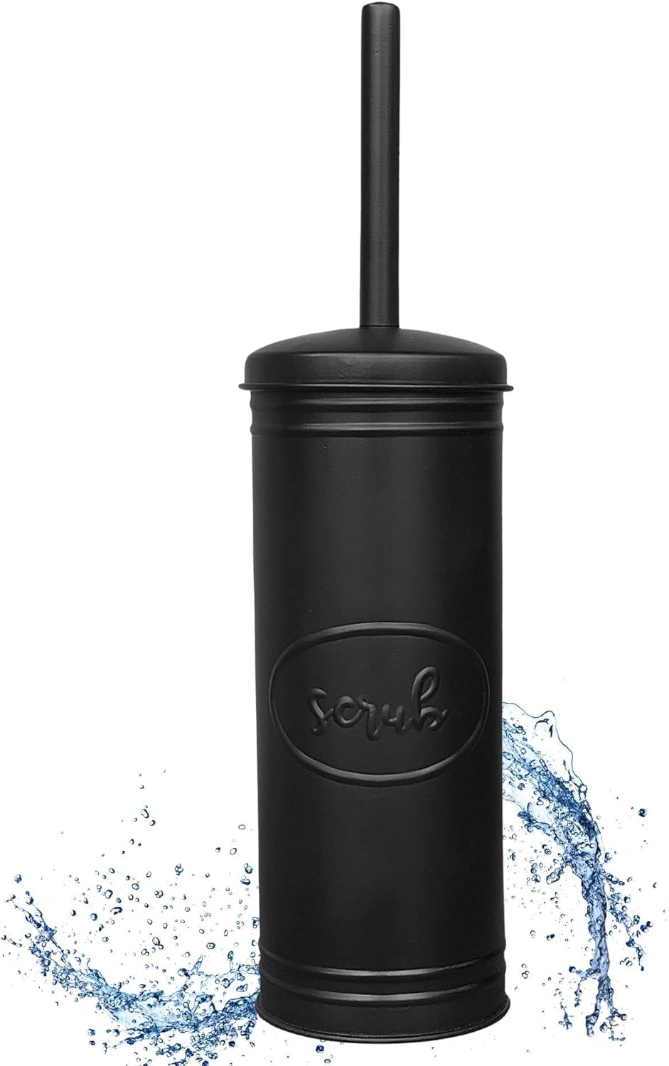Autumn Alley Matte Black Toilet Brush with Holder Set