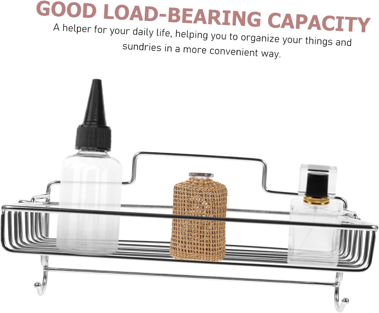 Beatifufu Wall Mounted Shower Organizer with Adhesive Shelves