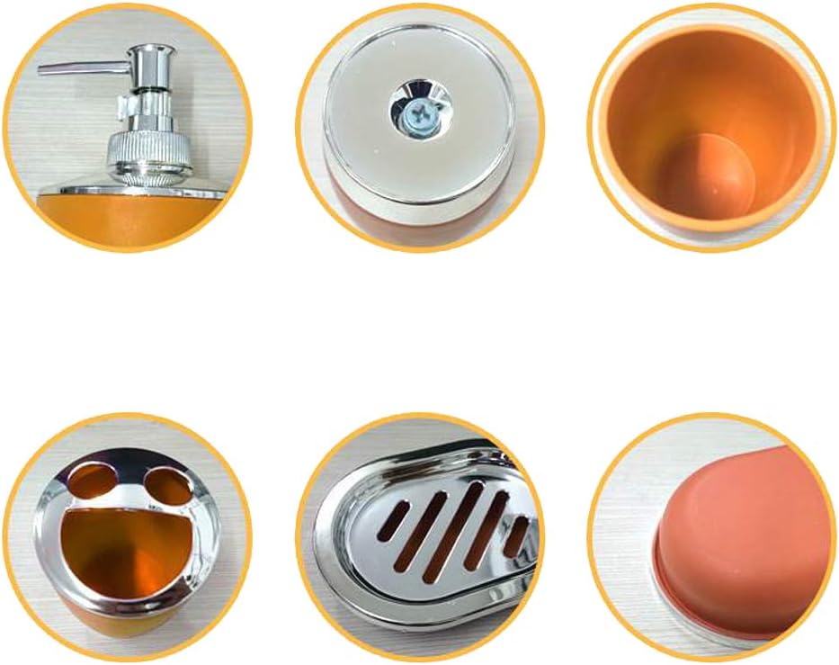 Wilove 4 Pcs Plastic Bathroom Accessories Set