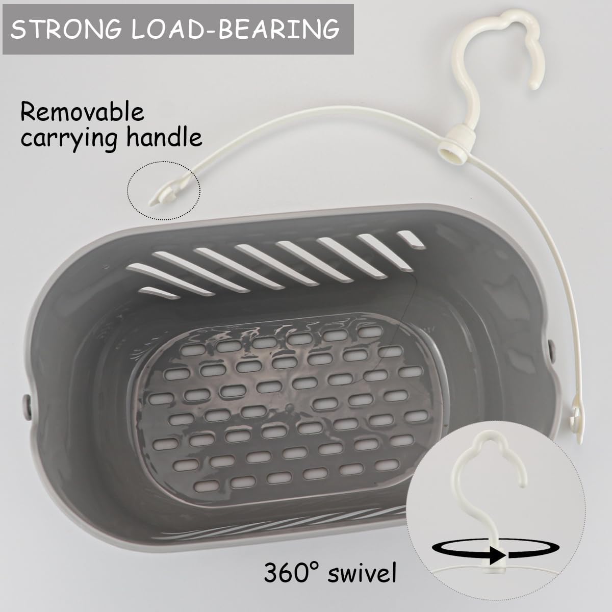 LNQ LUNIQI Hanging Shower Caddy with Hook and Storage Basket