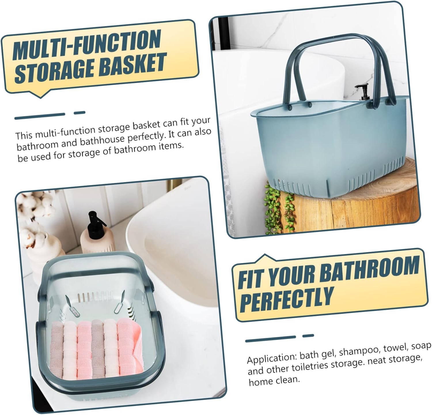 COLLBATH Portable Shower Caddy with Handle