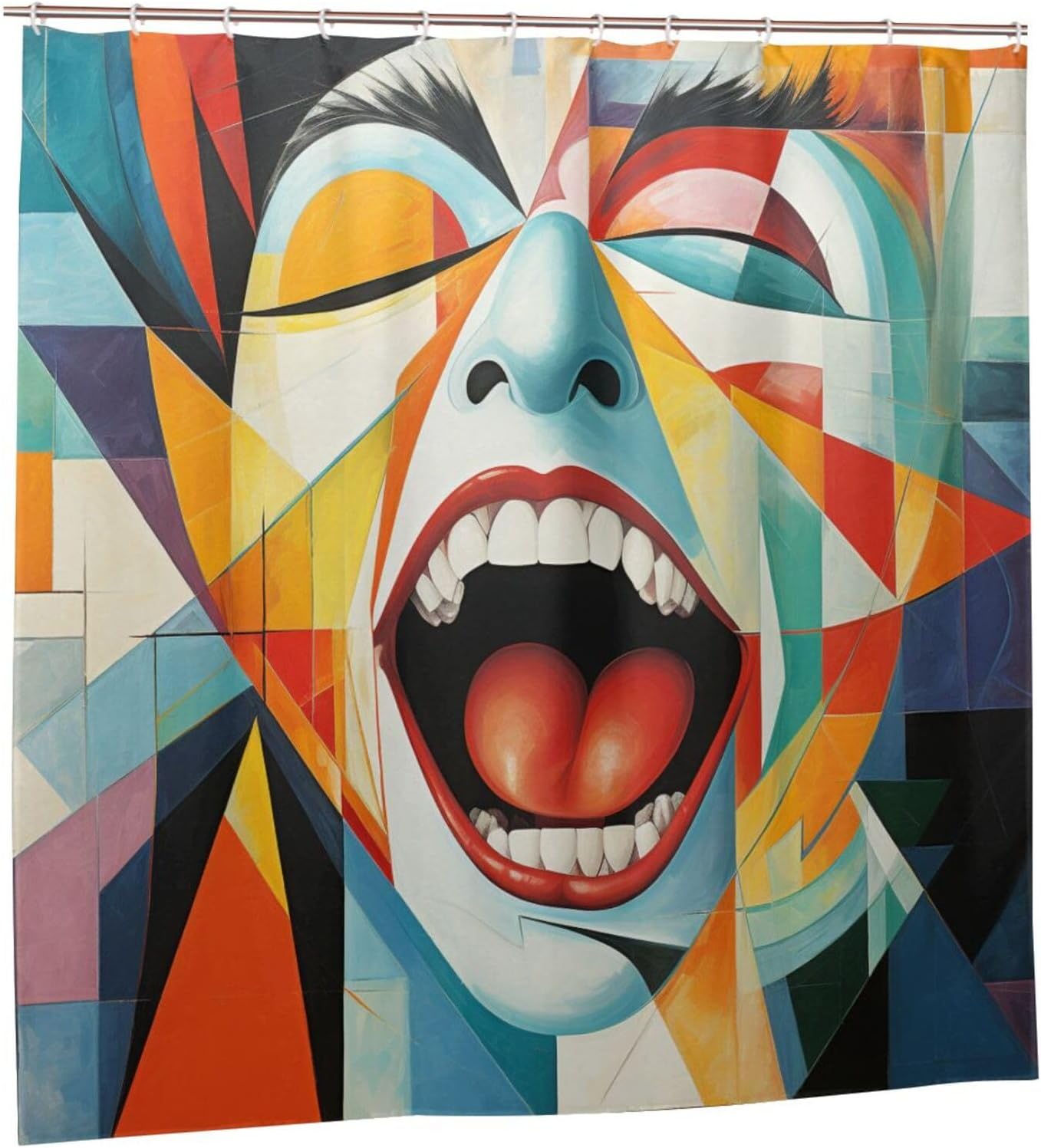 DAOWANGZUO Laughing Boy Shower Curtain Set 72x72in
