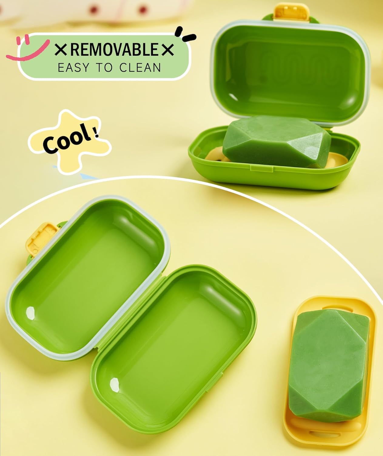Travel Soap Case with Leakproof Lid and Drainage Tray 1