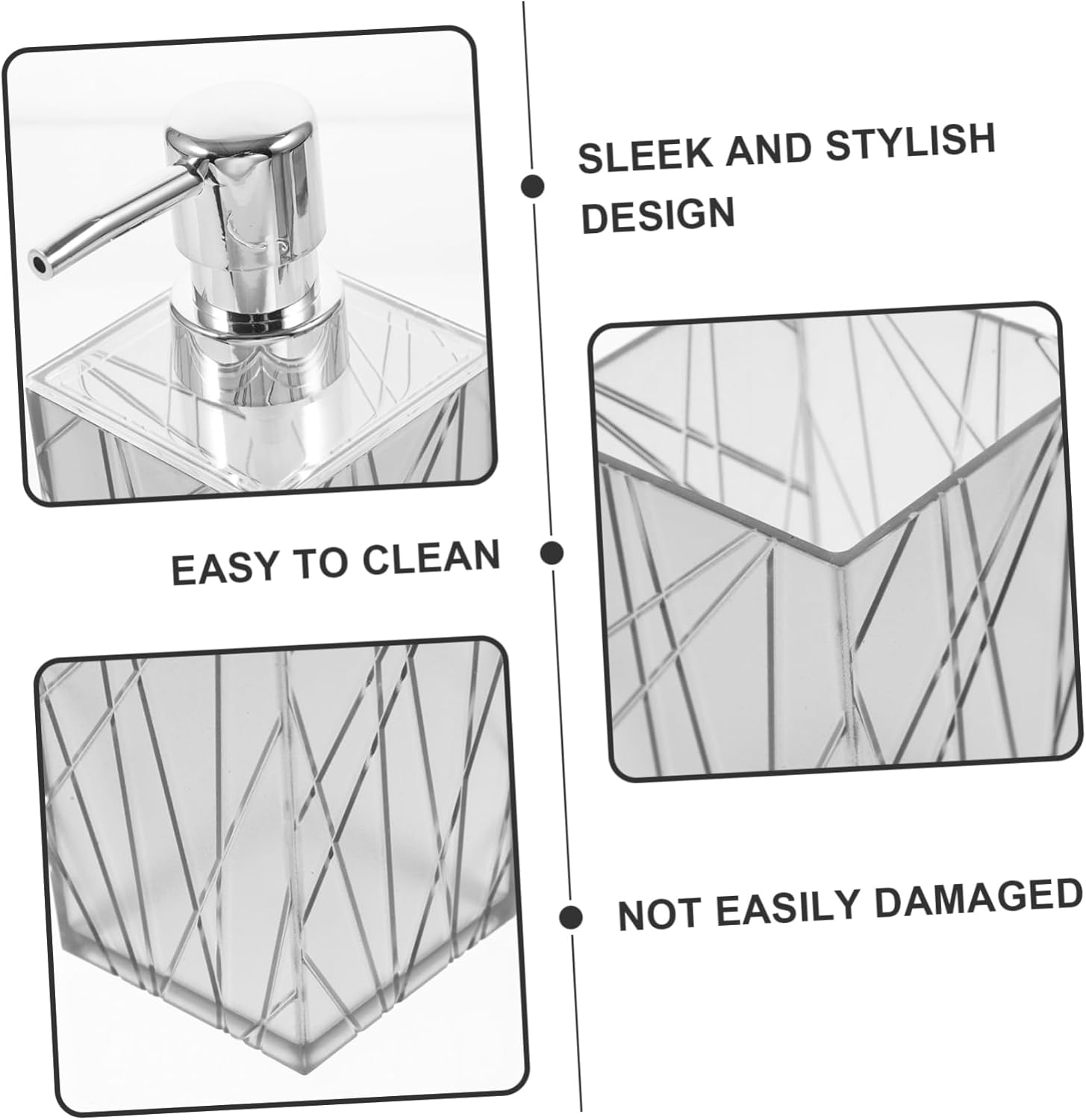 Yardenfun 1Set Transparent Bathroom Accessory Set 1