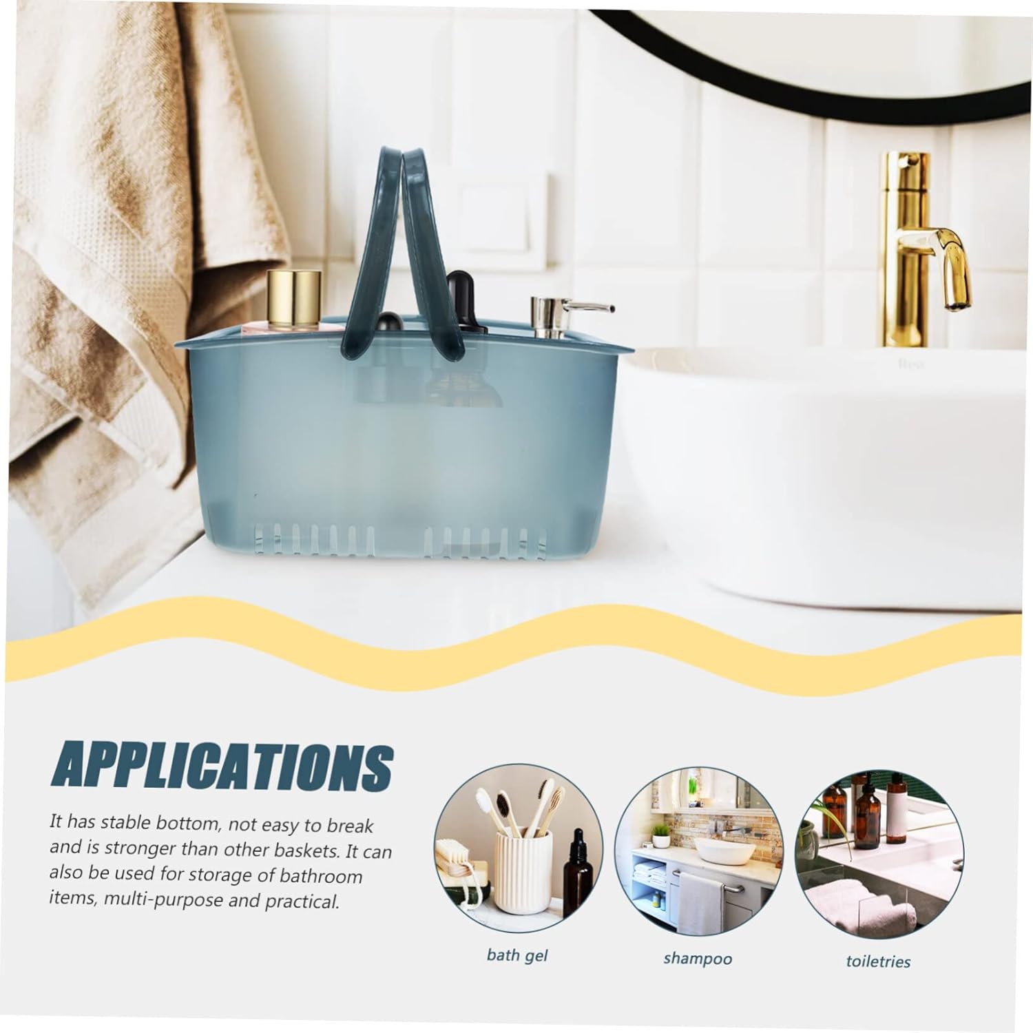 COLLBATH Portable Shower Caddy with Handle