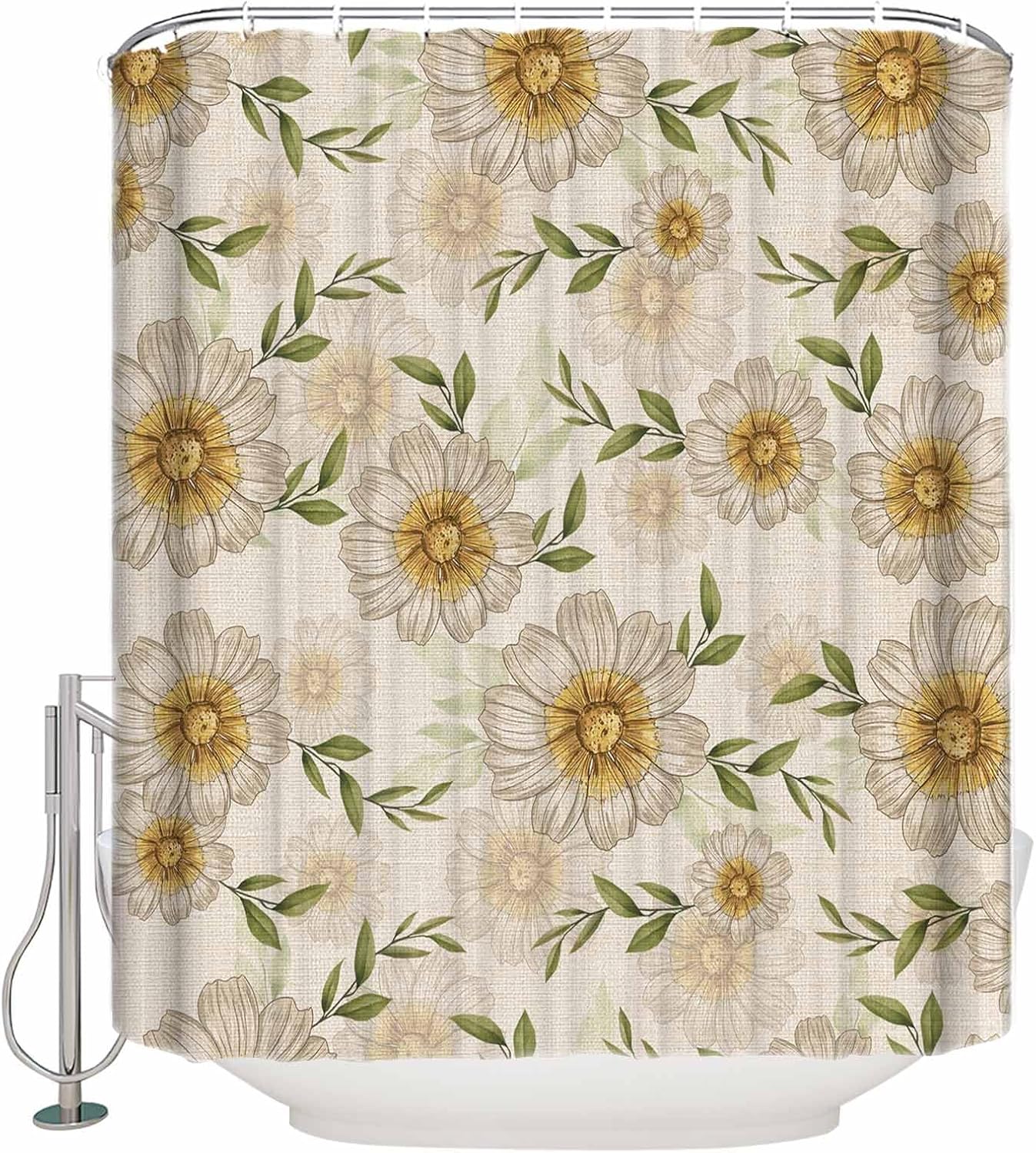 ZOE GARDEN Farmhouse Floral Shower Curtain Set