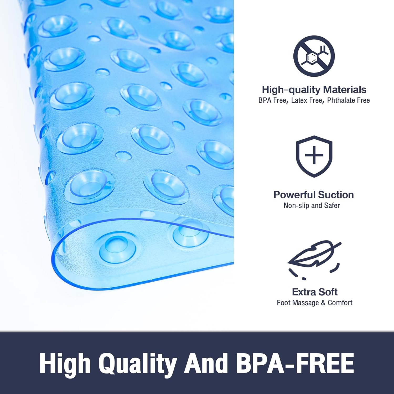 Naoloture Extra Long Non Slip Bath Mat
