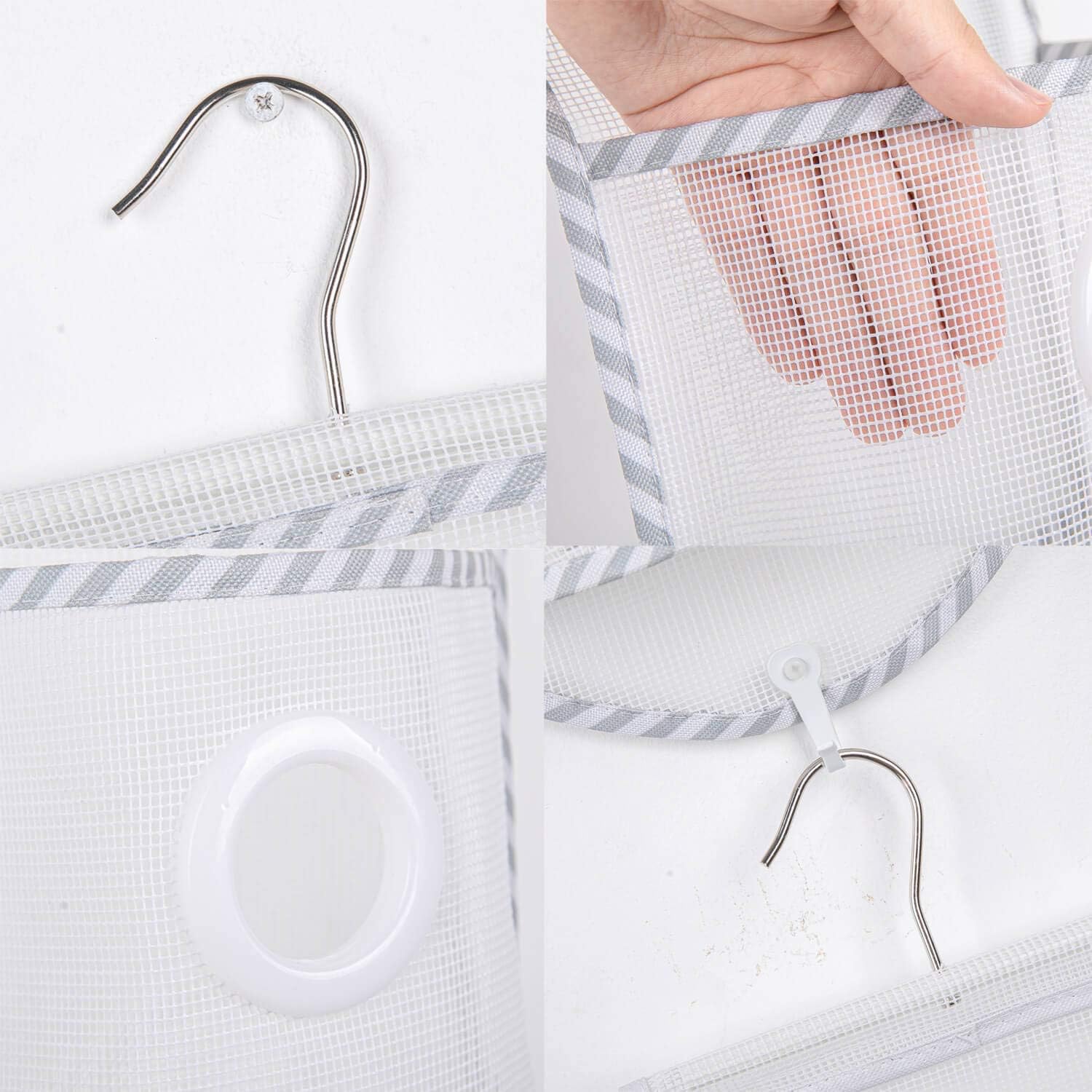 ALYER Small Hanging Mesh Shower Caddy with Rotatable Hanger
