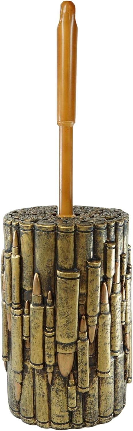 Ebros Gift Rustic Western Ammo Bullets Toilet Brush Set