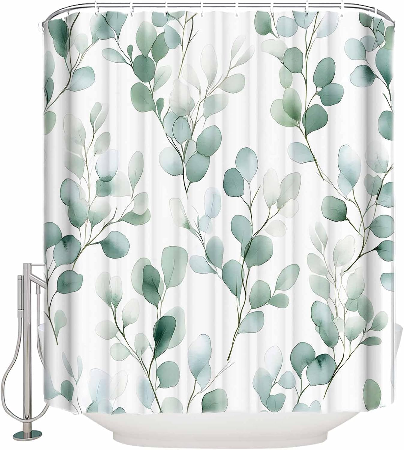 ZOE GARDEN Eucalyptus Shower Curtain Set 72x72