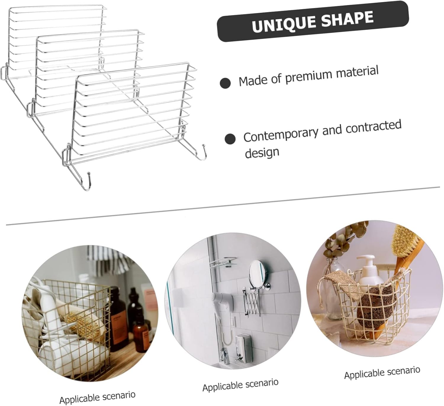 COSMEVIVI Stainless Steel Wall Mounted Shower Caddy