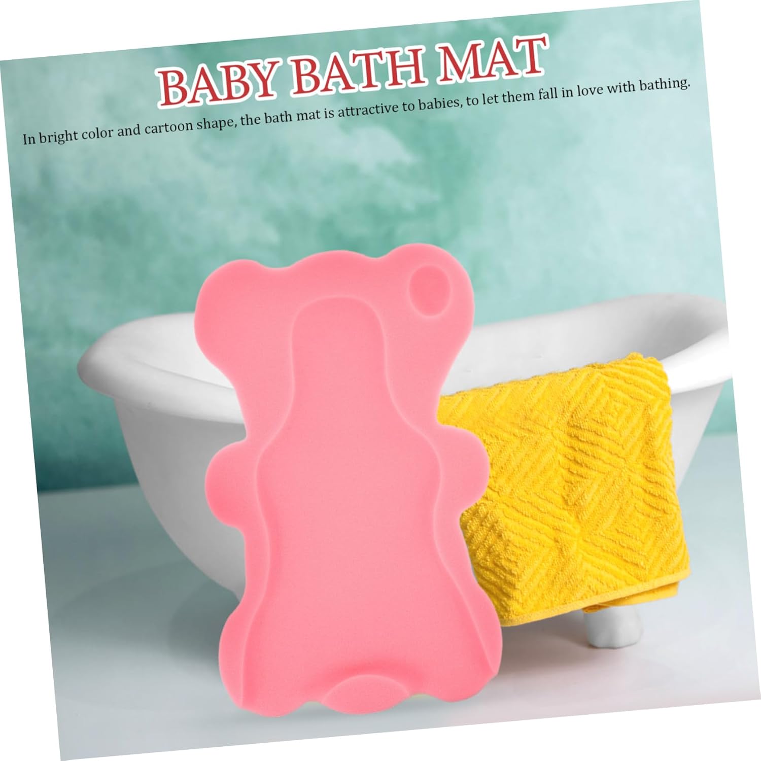 IWOWHERO Bath Sponge Mat for Newborns
