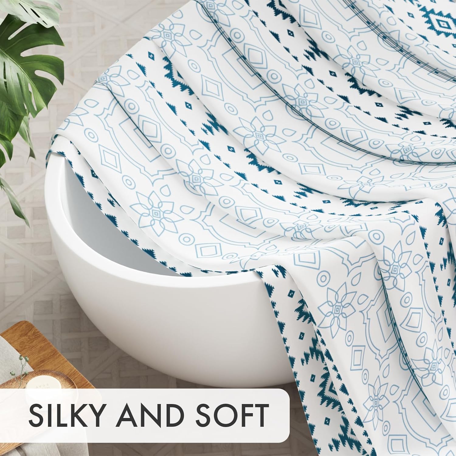 AmazerBath Boho Shower Curtain Set
