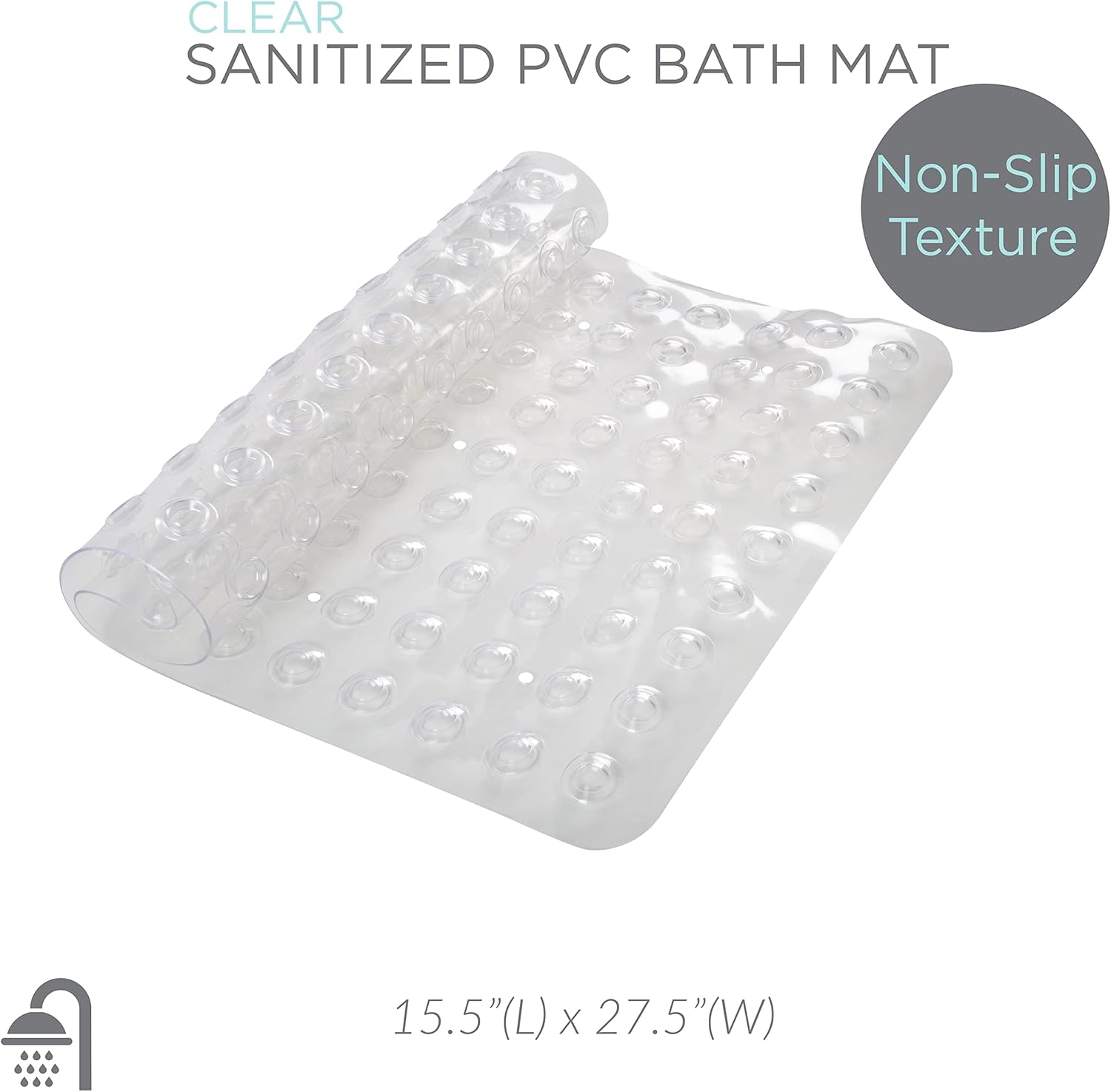 Bath Bliss Non-Slip Bath Mat 155x275 Inch