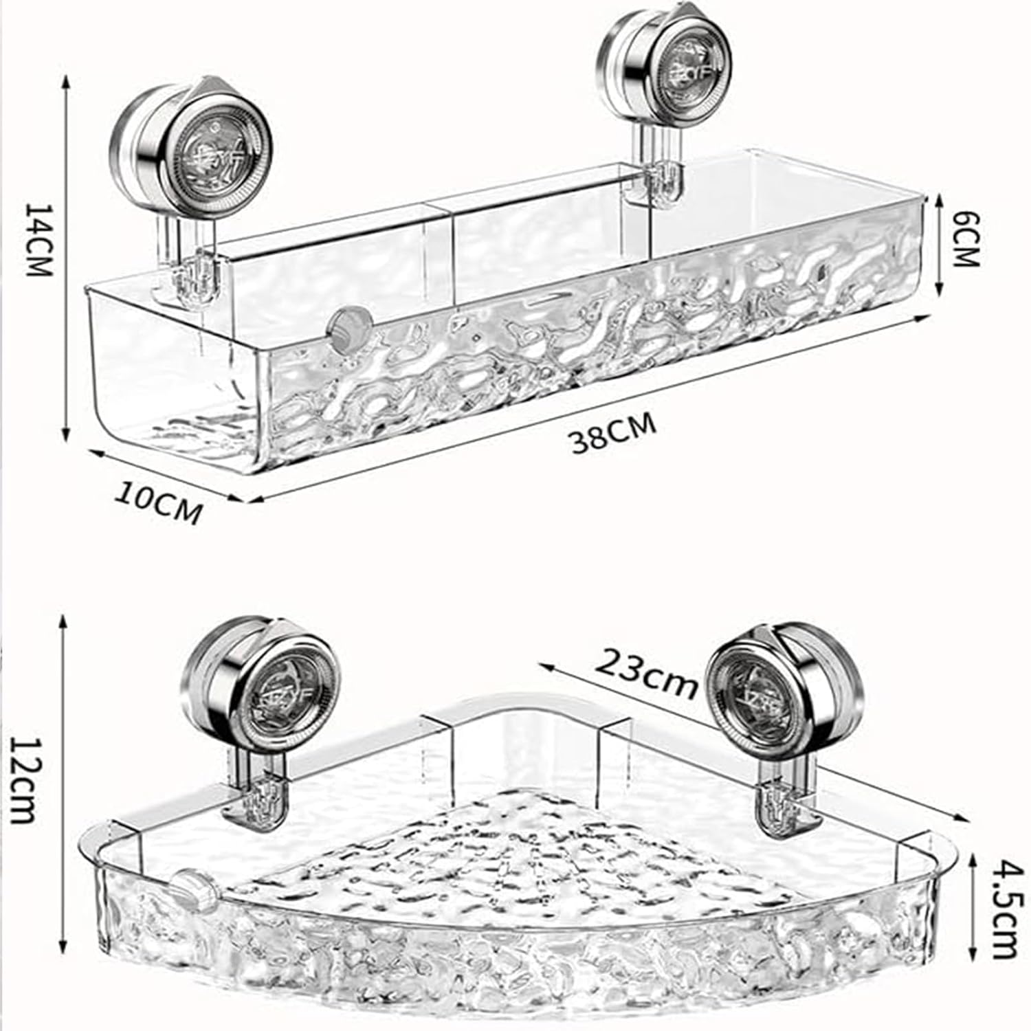Corrugated Suction Cup Storage Holder for Wall 1