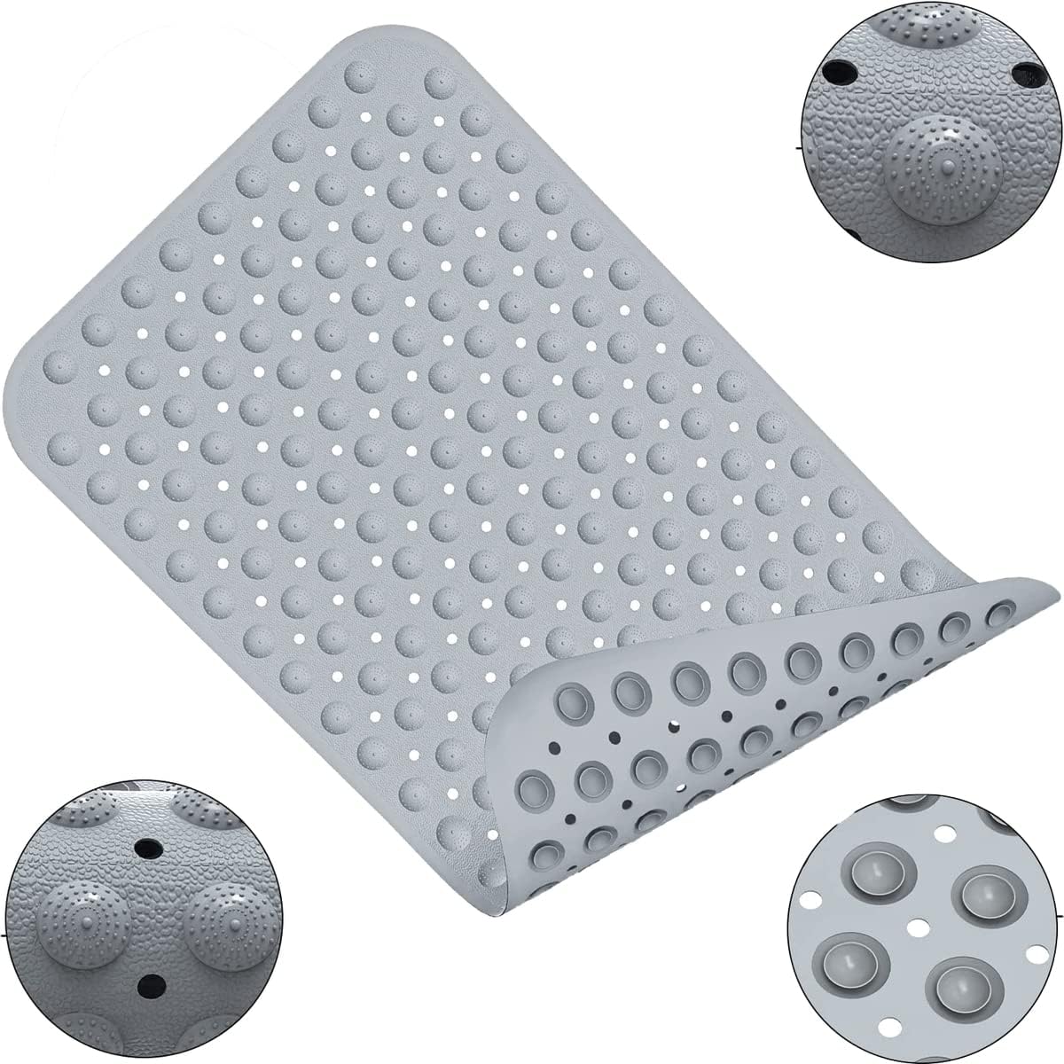 Non-Slip Bath Mat with Suction Cups for Shower Stall