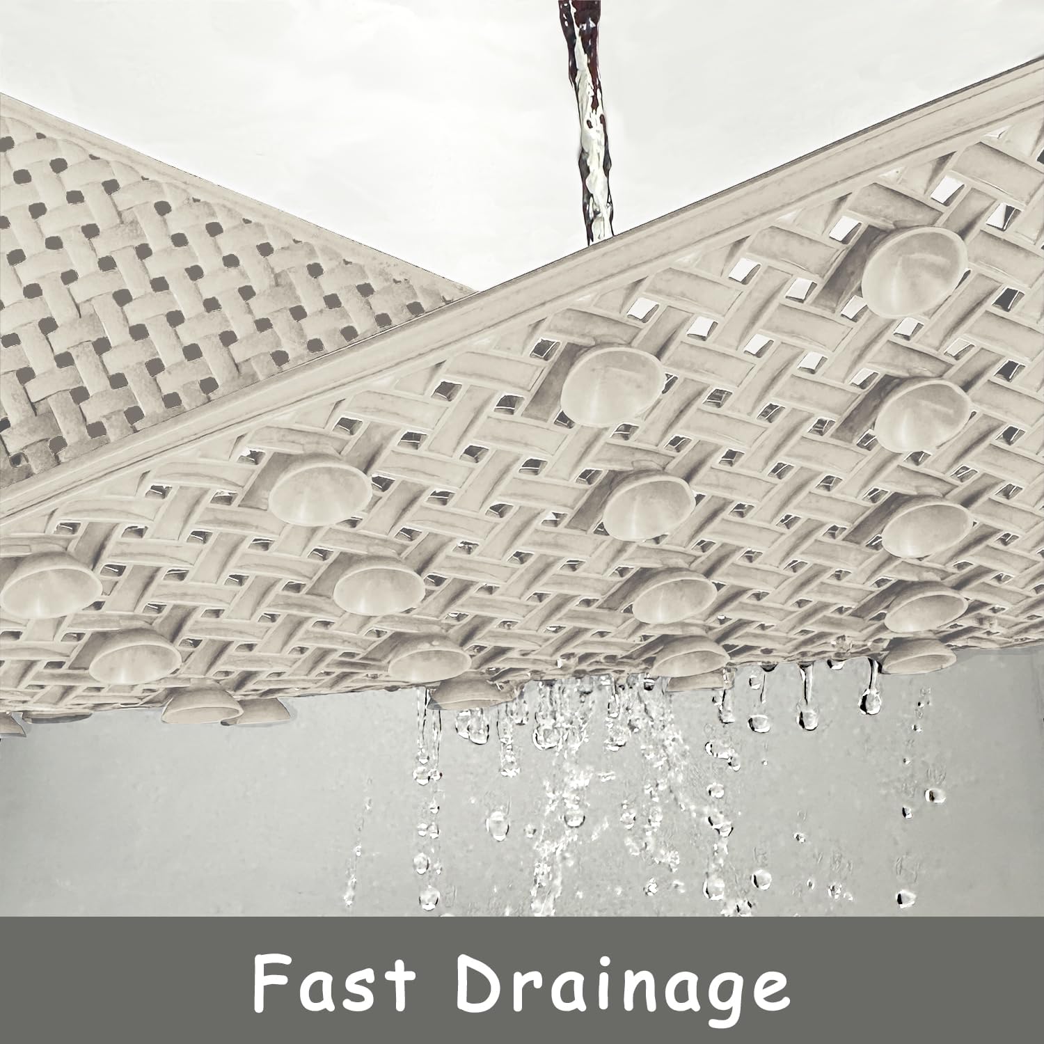 Fnnezkn Non-Slip Bathtub Mat with Suction Cups and Drain Holes