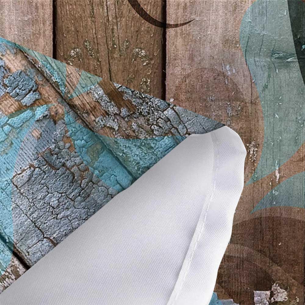 JAWO Teal Dahlia Small Shower Curtain Set