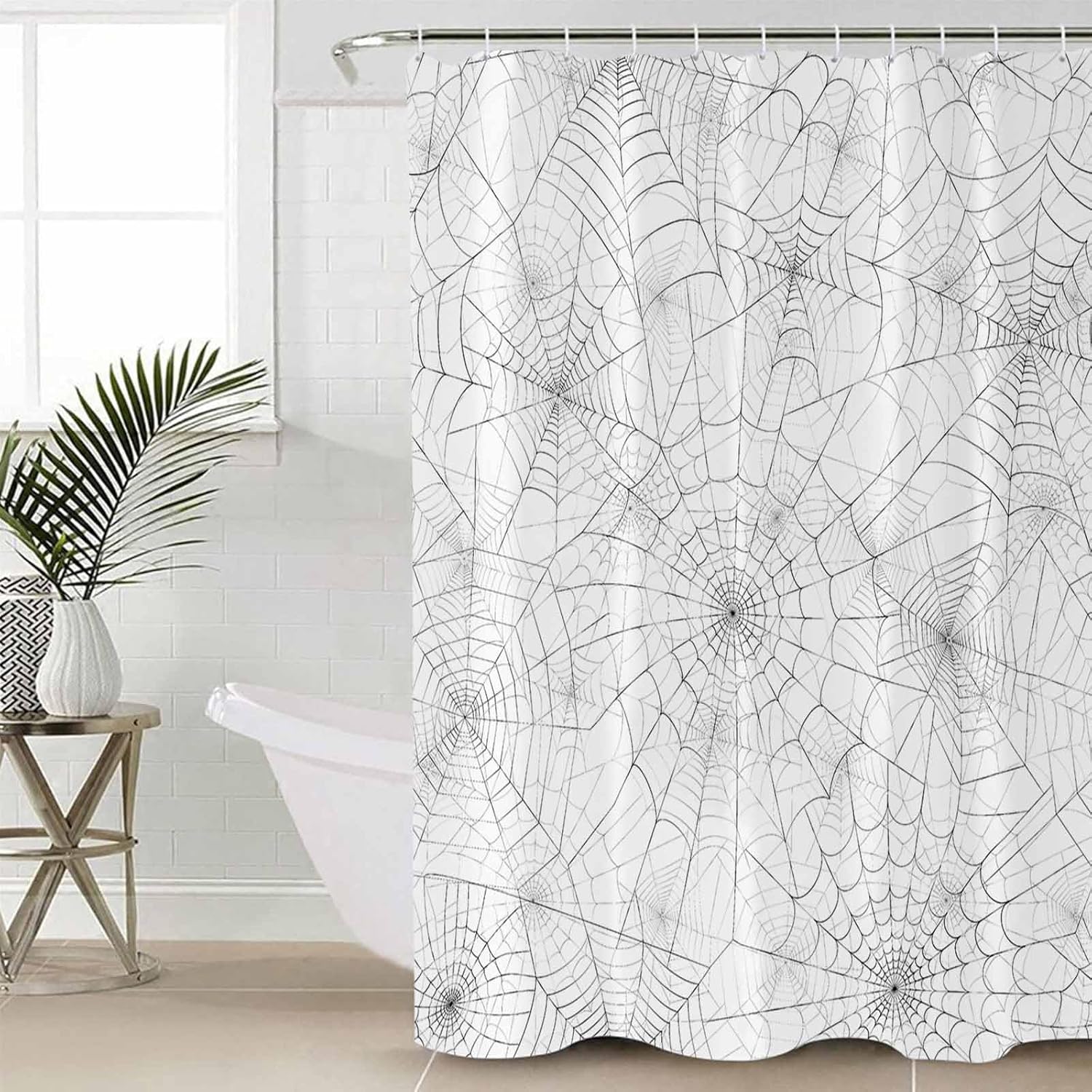 ZOE GARDEN Halloween Shower Curtain Set with Hook 72x84