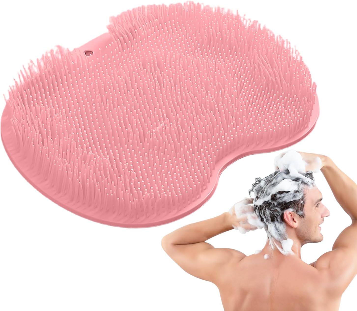 Non-Slip Back Bath Wash Pad - Quick-Dry Shower Foot Scrubber Mat 1
