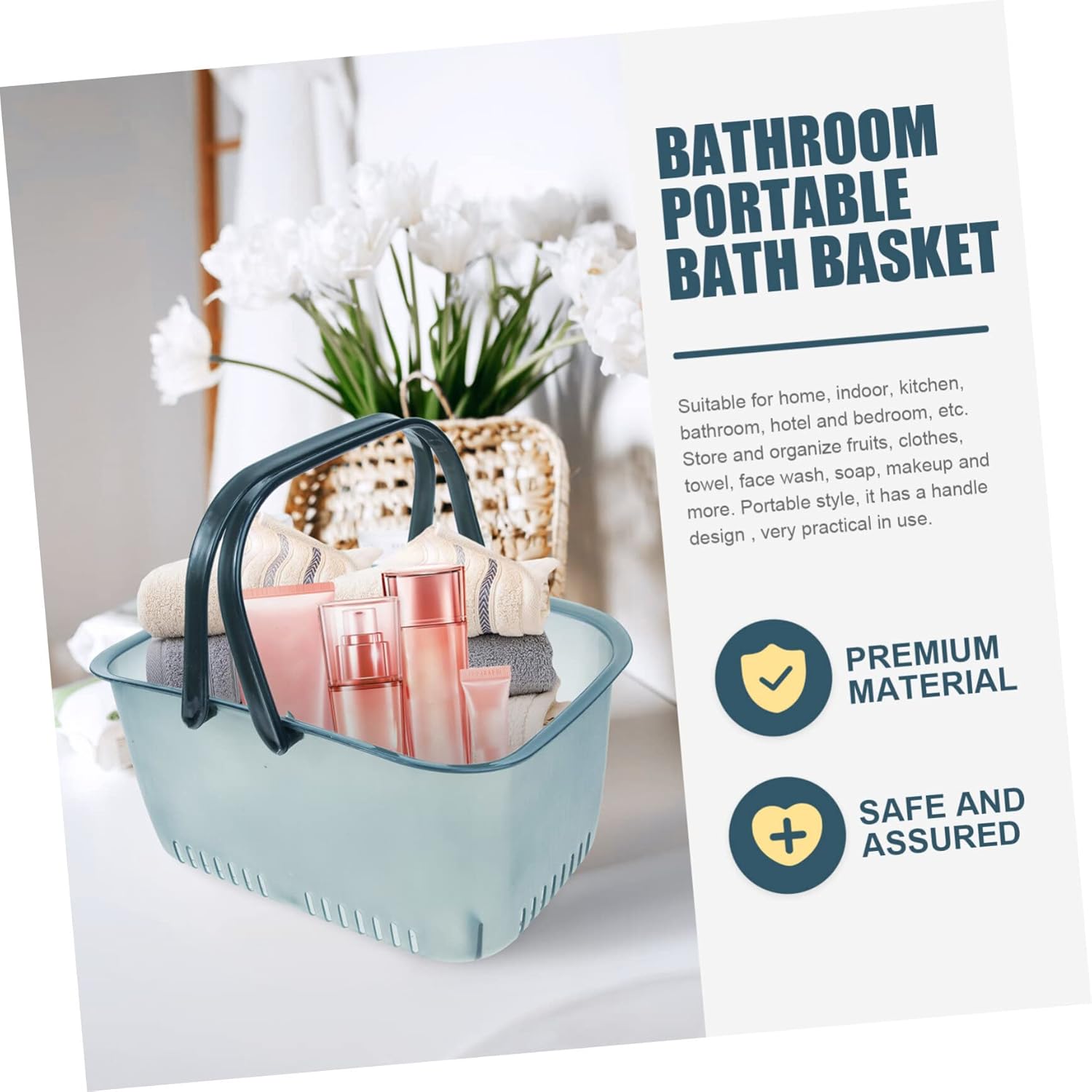 COLLBATH Portable Shower Caddy with Handle