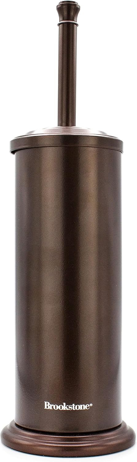Brookstone Bronze Toilet Brush with Holder 1