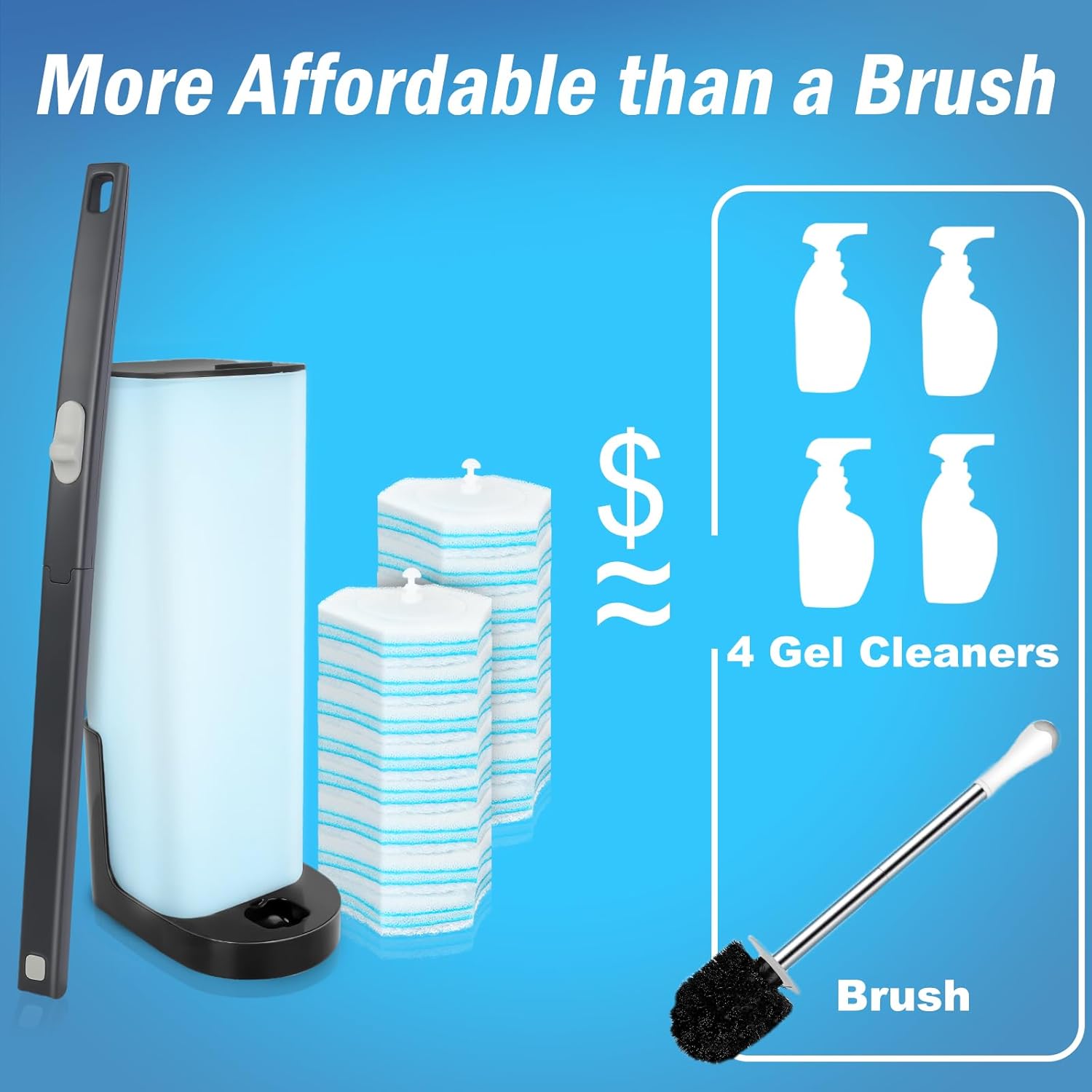 Squish 2 Kit Toilet Brush with 32 Refills