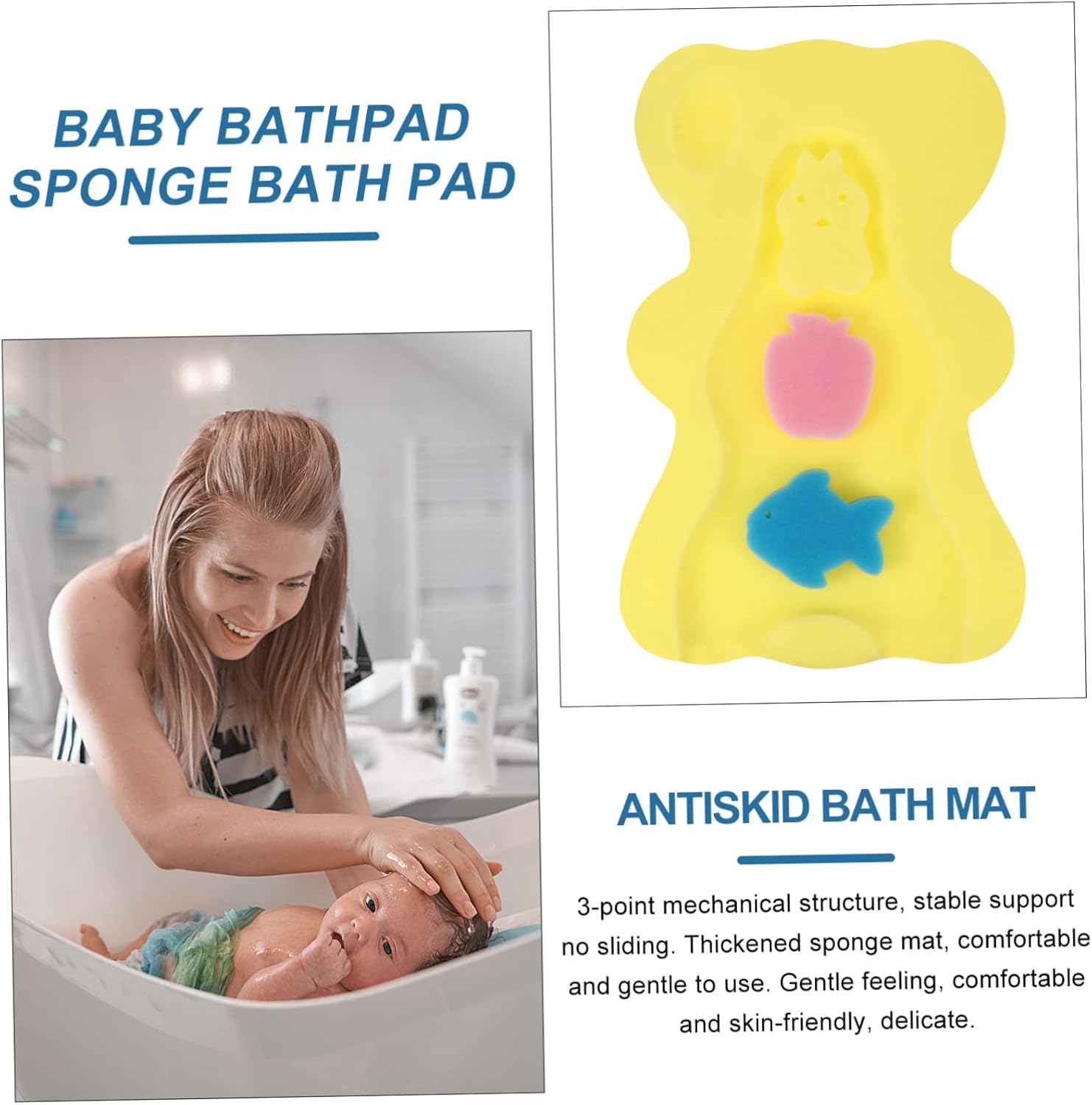 BESPORTBLE Soft Skid-Proof Bathtub Cushion