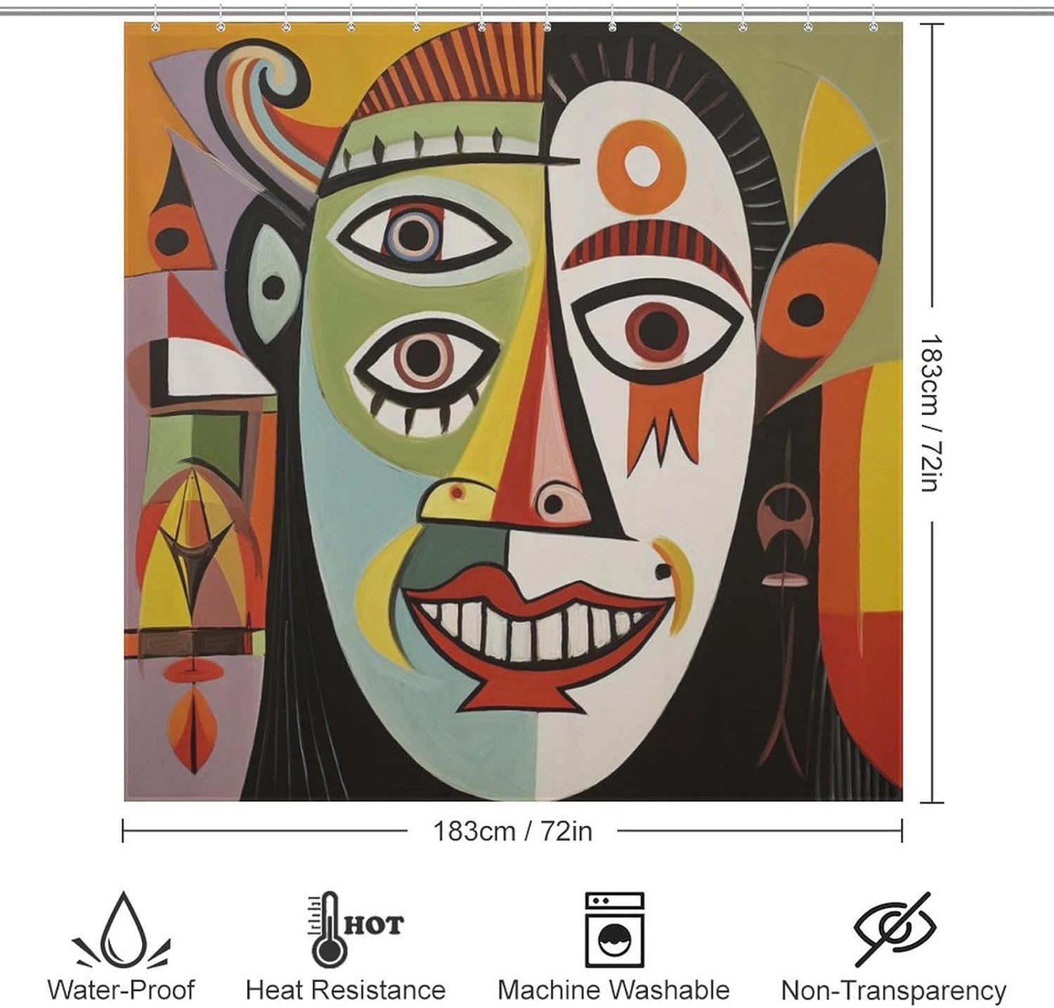 DAOWANGZUO Laughing Boy Shower Curtain Set