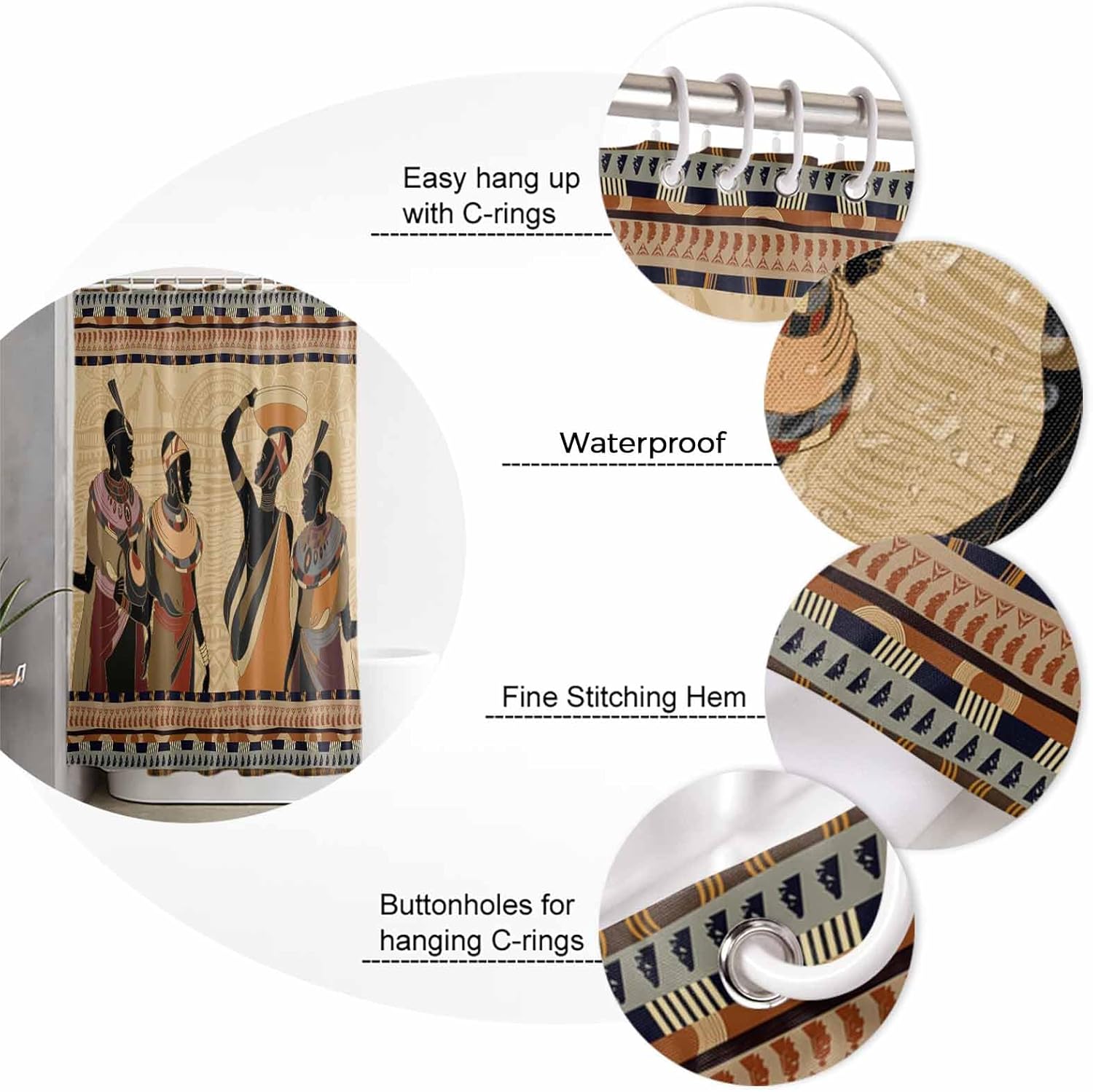 ZOE GARDEN Bohemian Brown Bathroom Set