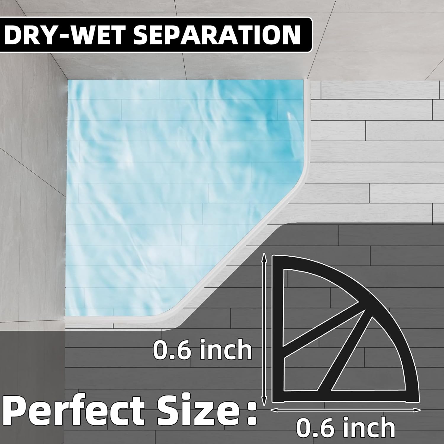 KNEELISA 39 Inch Collapsible Shower Water Barrier