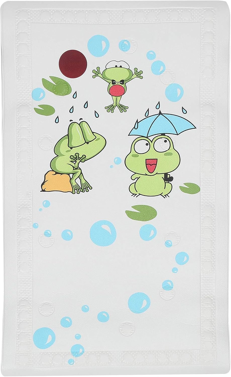 ZASCHMOY Baby Bath Mat with Suction Cups and Cartoon Design