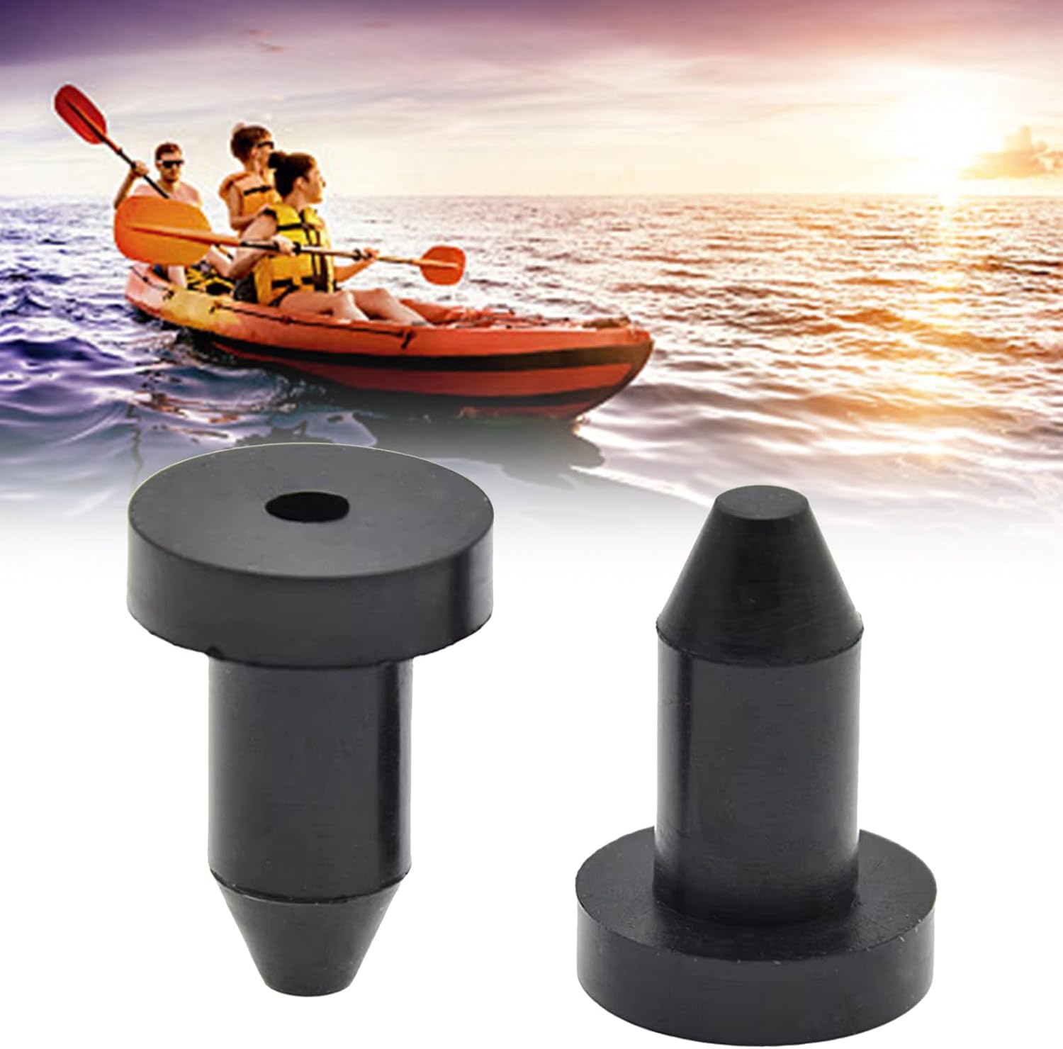 FeiYeup 4PCS Kayak Drain Plugs Set Neoprene Rubber 12 Inch