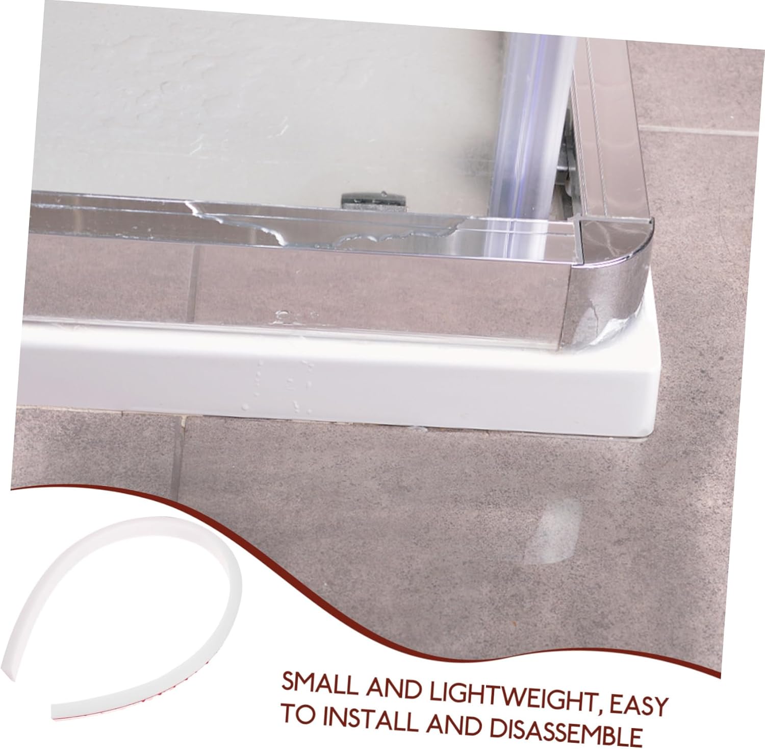 Veemoon Shower Water Stopper Seal Strip for Bathtub Threshold Balcony Robotic Vacuum