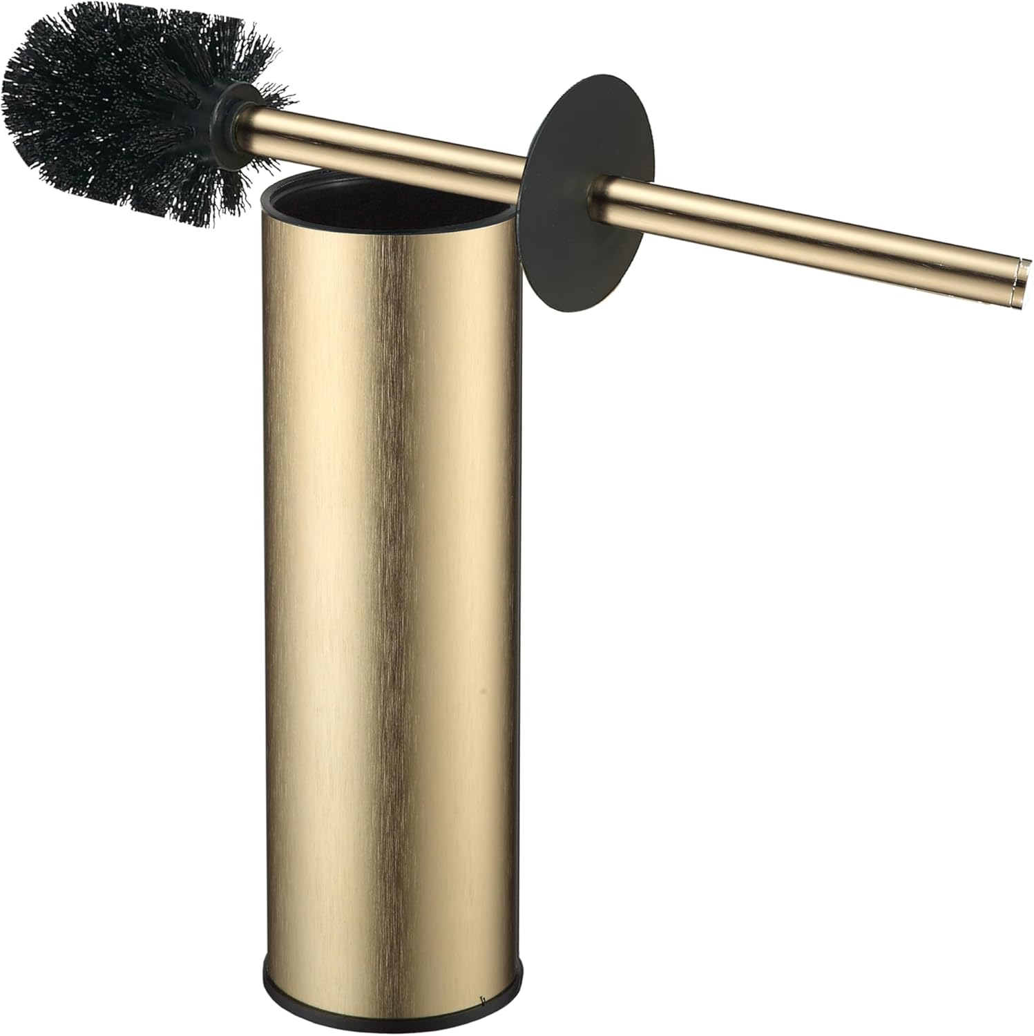 Premium Toilet Brush and Holder Set with Gold Finish