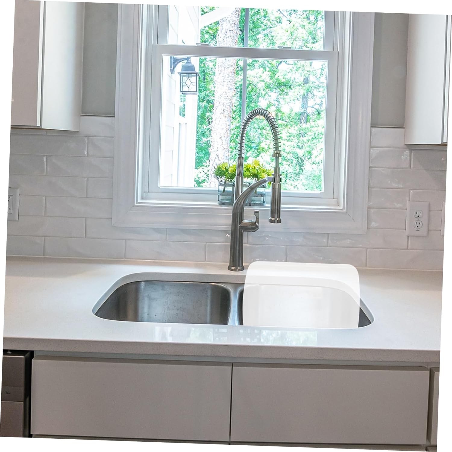 VICASKY 2Pcs Suction Cup Sink Barrier for Kitchen and Bathtub