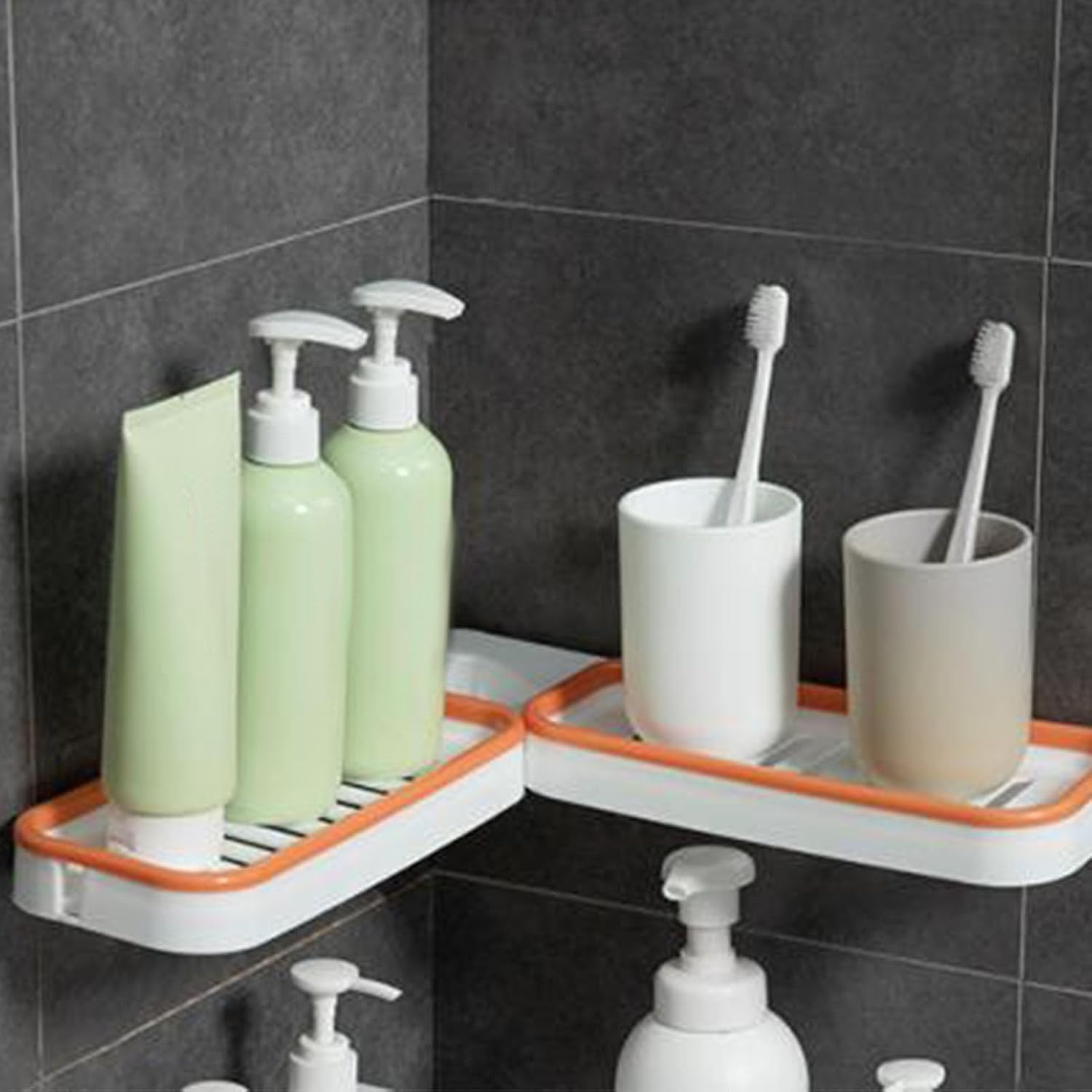Tissting Foldable Corner Shelf for Bathroom Kitchen