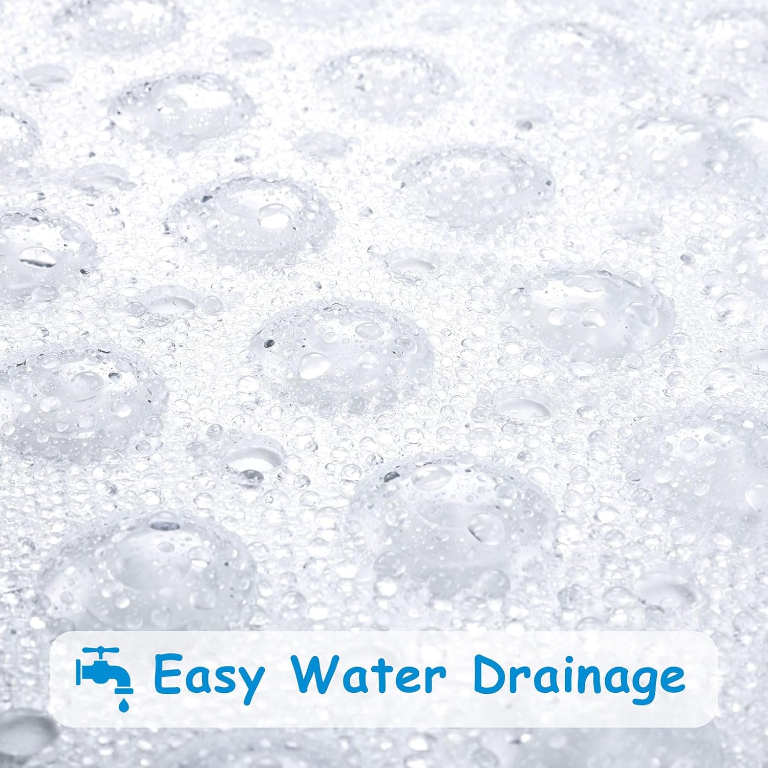 Topotdor Clear Baby Bath Mat 40x16 Inch Non Slip