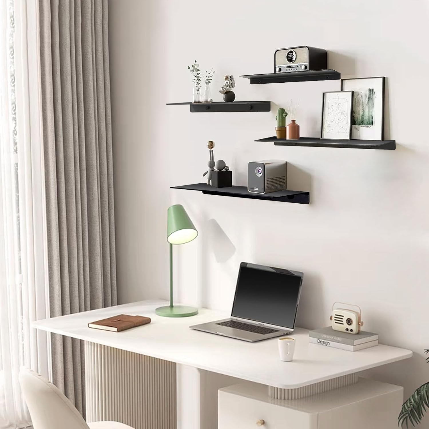 2 Pack Aluminum Shower Caddy Shelf with Self-Adhesive Installation