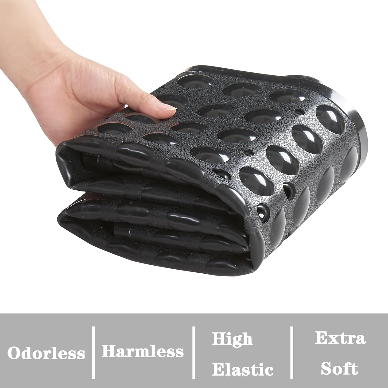 Yanzifly Extra Large Non-Slip Silicone Bath Mat - Black