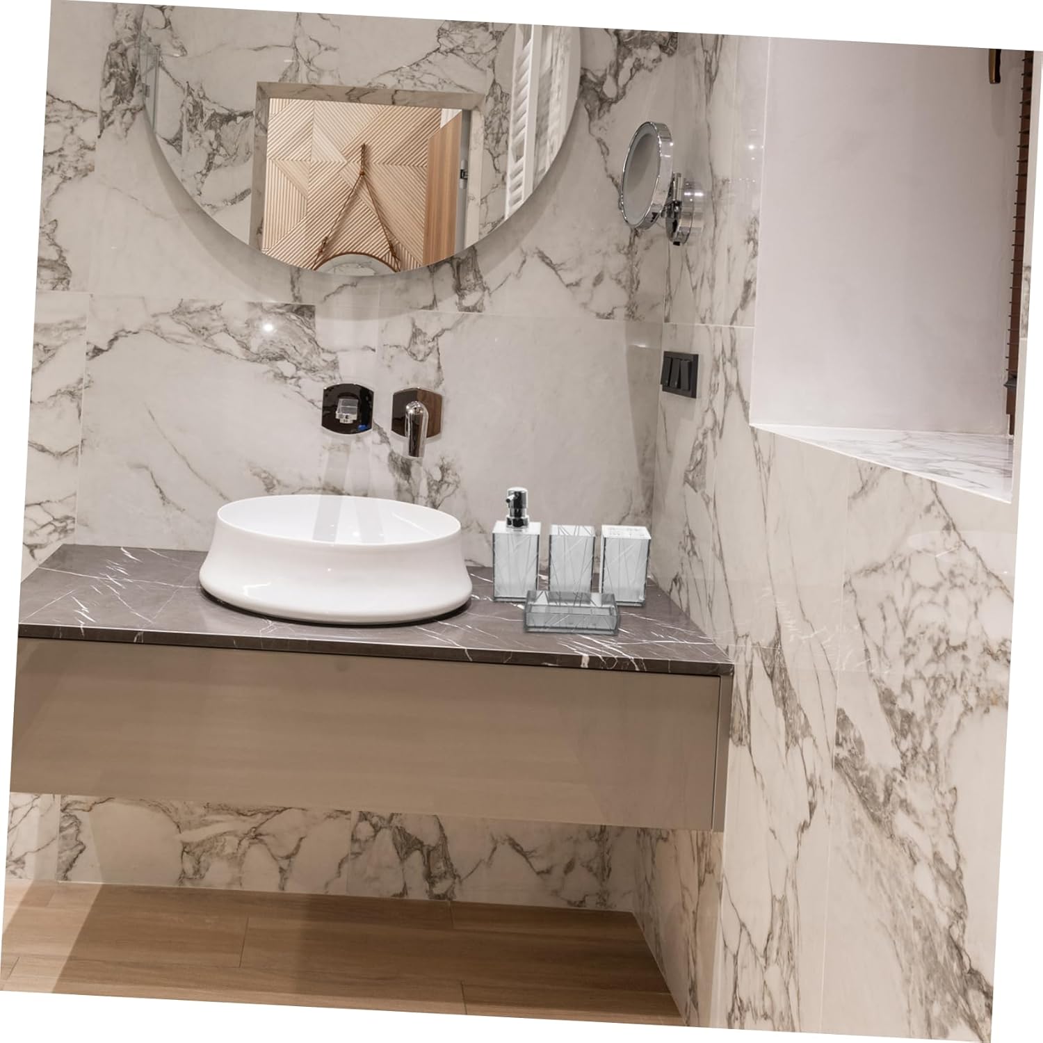 Yardenfun 1Set Transparent Bathroom Accessory Set 1
