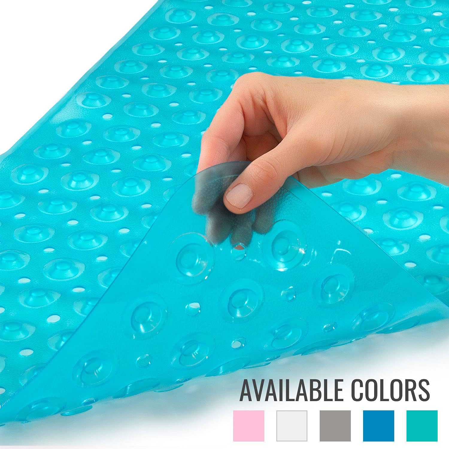 HealthSmart Extra Large Bath Mat with Suction Cups and Drain Holes