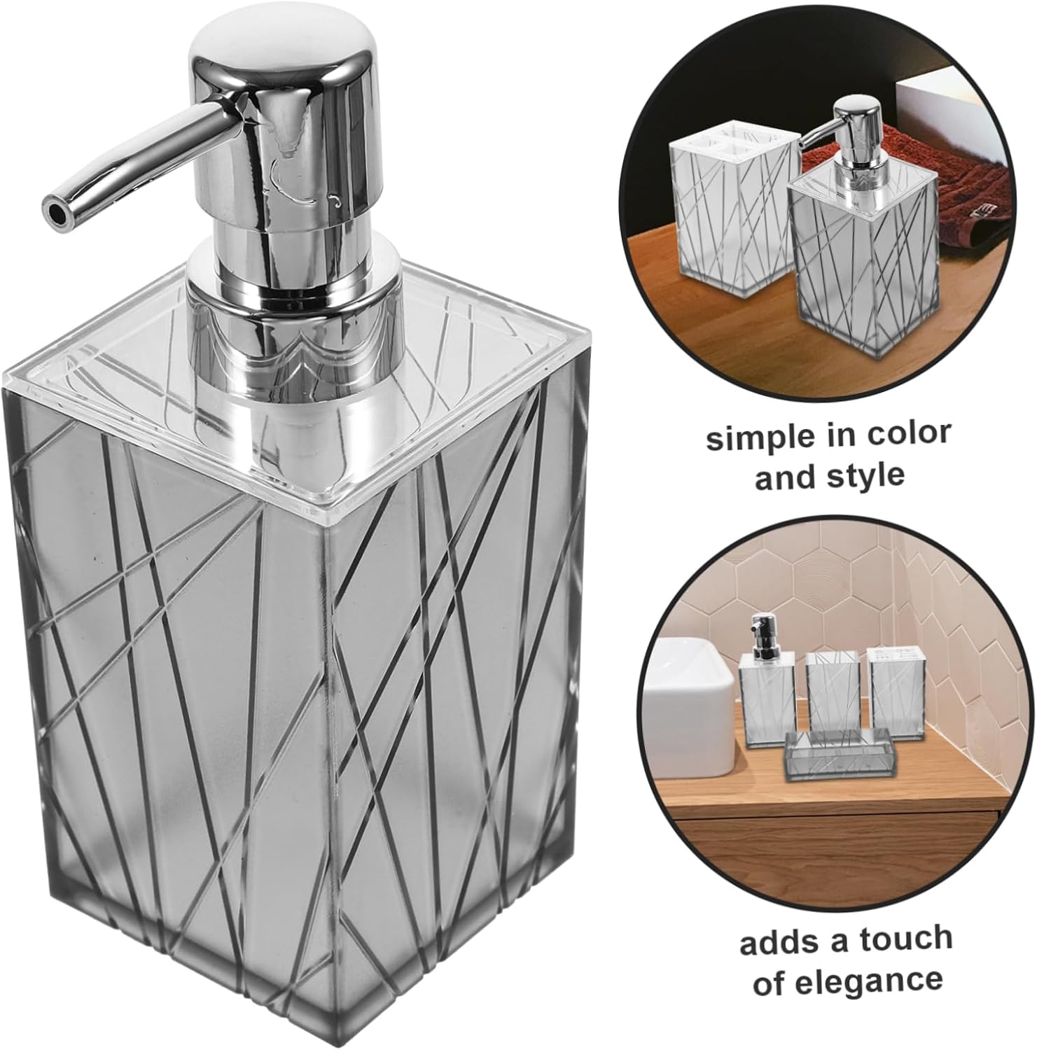 Yardenfun 1Set Transparent Bathroom Accessory Set 1